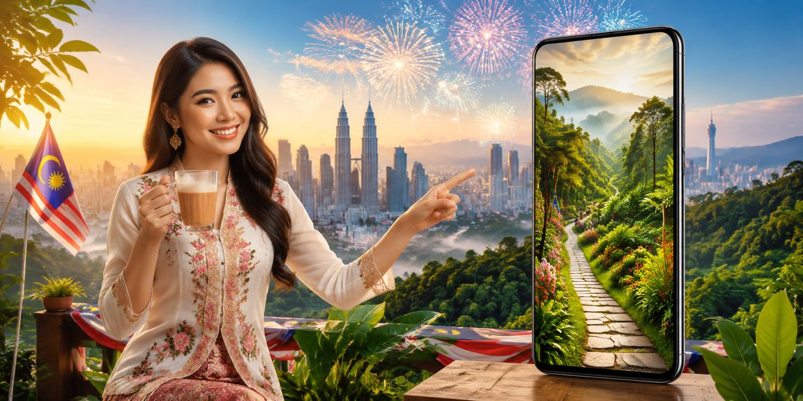 Pemain Malaysia menggunakan telefon pintar untuk bermain kasino mudah alih